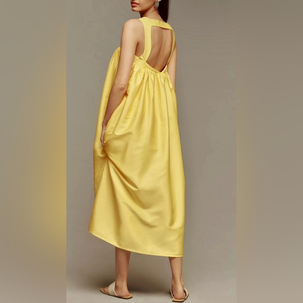 Anthropology Pinnacle by Shruti Sancheti Square-Neck Babydoll Maxi Dress… - Picture 1 of 6